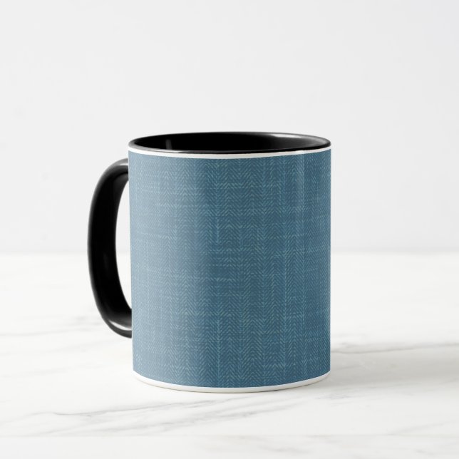 Taza Azul espiga texturizado.  (Anverso izquierdo)