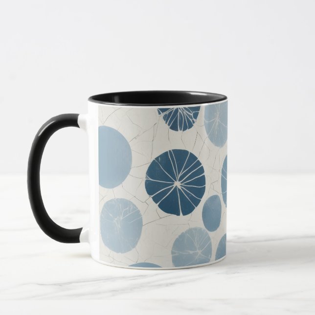 Taza Azul Geométrico Moderno (Izquierda)