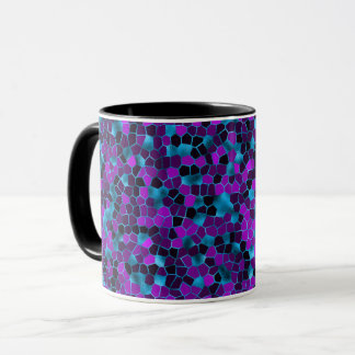 Taza Azul helado y rotura violeta