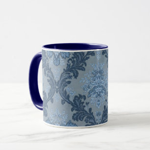 Taza Azul Humeante Pizarra Suave Polvo Azul Elegante Da