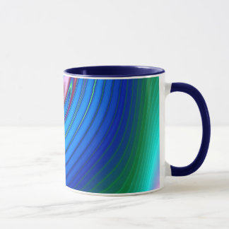 Taza Azul líquido del vidrio que remolina (2)