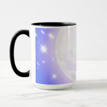 Taza Azul Luna y Estrellas