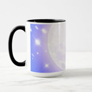 Taza Azul Luna y Estrellas