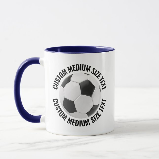 Taza Azul Marino Combinado Medium Texto 325g Personaliz (Izquierda)