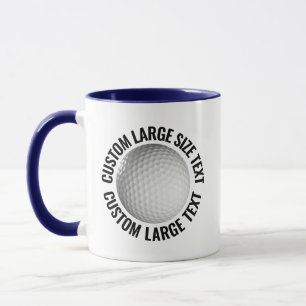 Taza Azul Marino Grande Texto Combo 11oz Golf Personali