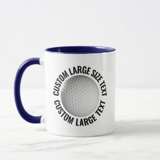 Taza Azul Marino Grande Texto Combo 11oz Golf Personali