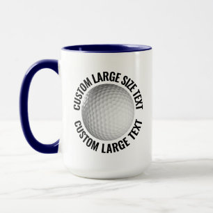 Taza Azul Marino Grande Texto Combo 15oz Golf Personali