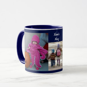 Taza Azul marino Personaliza 3 PLANTILLAS FOTOGRÁFICAS