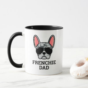 Taza Azul Merle Bulldog francés Perro Frenchie Papá M