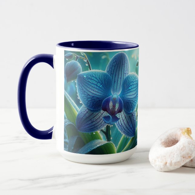 Taza Azul Orquídea (Con donut)