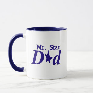 Taza azul personalizada Sr. Estrella Papá
