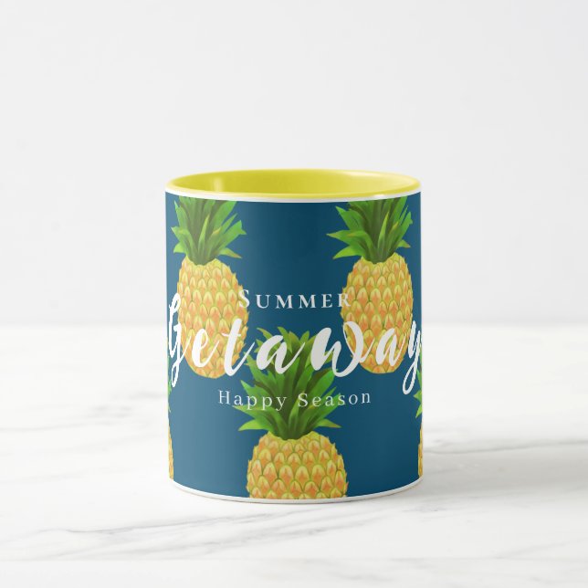 Taza Azul turquesa de piña (Centro)