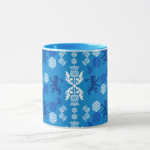 Taza Azul y Blanco Escocés