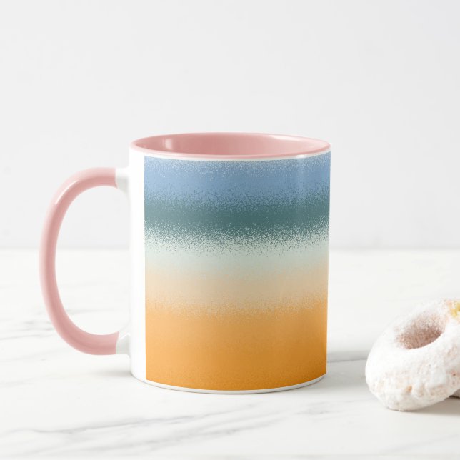 Taza Azul y Naranja (Con donut)