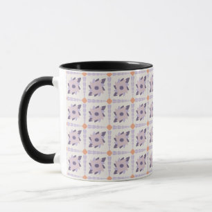 Taza Azulejo decorativo colorido púrpura pastel