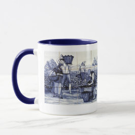 Taza Azulejo Wine Harvest Mug