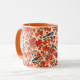 Taza Azulejos y vides de uva de otoño