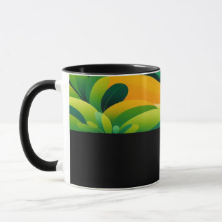 Taza B08 - Tasse mit  Gelb Grün Farbverlauf 