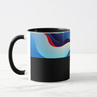 Taza B09 - Tasse mit Rot Blau Farbverlauf 