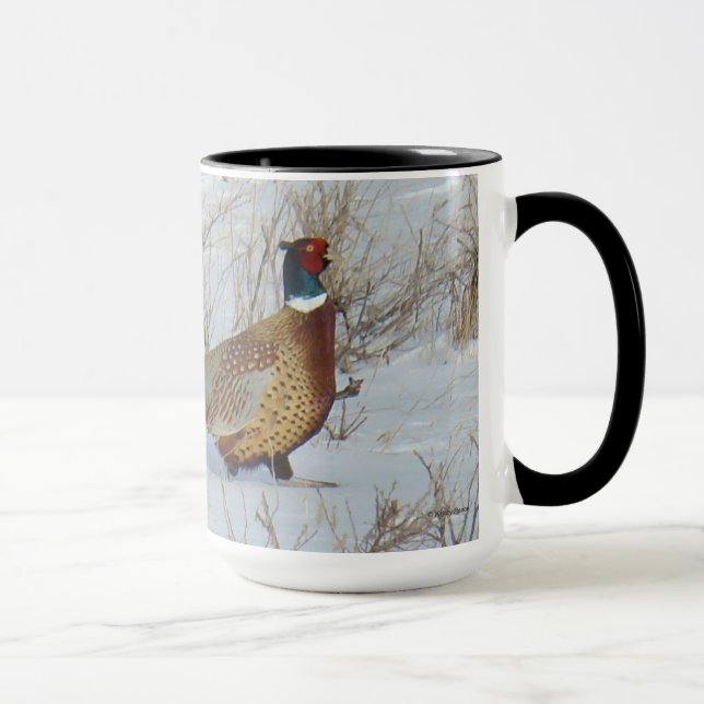 Taza B22 Faisán de collar en la nieve (Derecha)