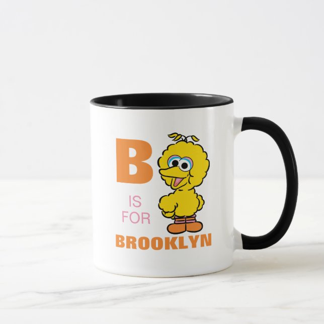 Taza B es para Big Bird | Añadir su nombre (Derecha)