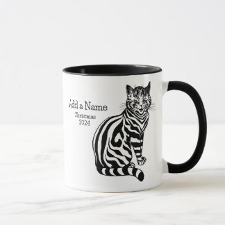 Taza B&W Ilustracion y texto 2 Louis Wain