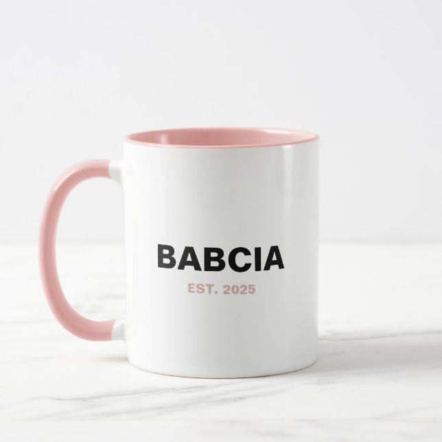 Taza Babcia Est. Año - El regalo perfecto de la abuela (Izquierda)