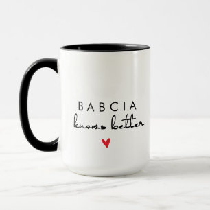 Taza Babcia Sabe Mejor – Regalo de Abuela Polaca