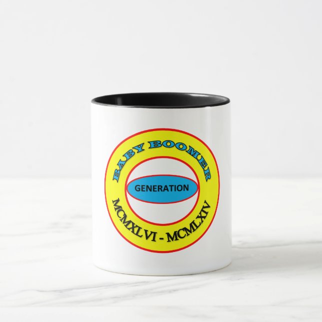 Taza BABY BOOMER Roman Numerals Mug (Centro)