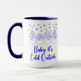 Taza Baby hace frío afuera muñecos de nieve nevando Nav