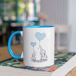 Taza Baby Shower del Día de la Madre Elefante y el Niño