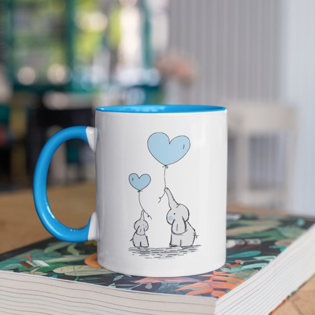 Taza Baby Shower del Día de la Madre Elefante y el Niño (Subido por el creador)