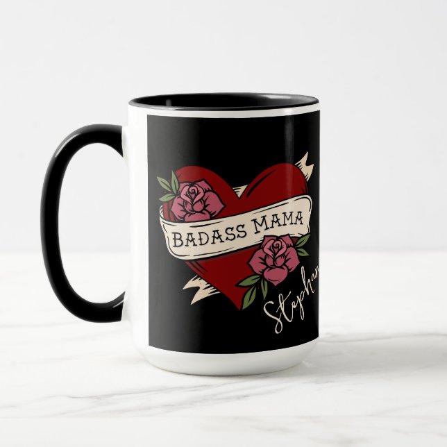 Taza Badass Mama Personalized Coffee Mug (Izquierda)