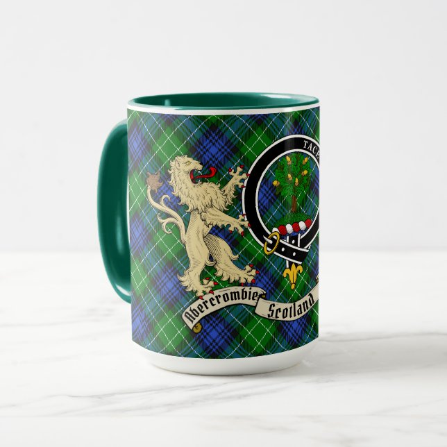 Taza Badge Abercrombie y Tartán personalizado (Anverso izquierdo)