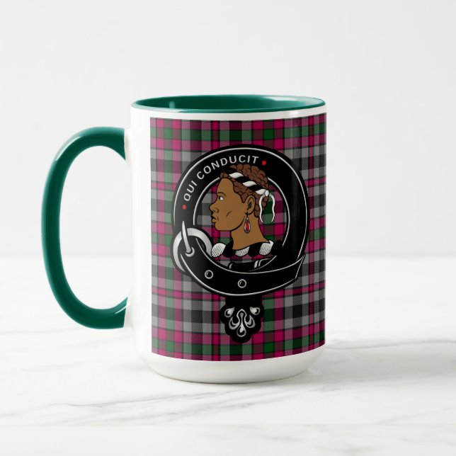 Taza Badge Borthwick Clan y Tartán (Izquierda)