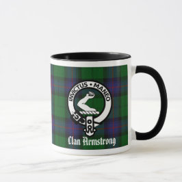 Taza Badge Escudo de clan Armstrong y Tartan Mug