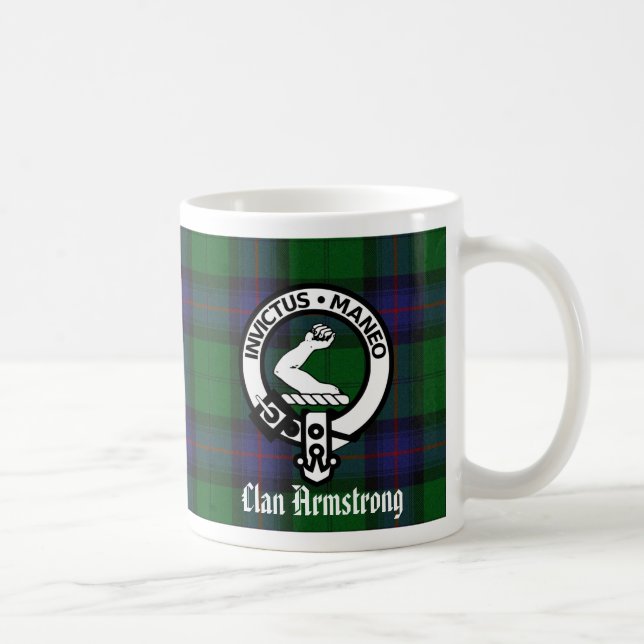 Taza Badge Escudo de clan Armstrong y Tartan Mug (Derecha)