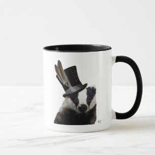 Taza Badger Steampunk en sombrero superior