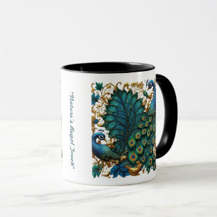 Taza "Bailando con elegancia de pavo real"