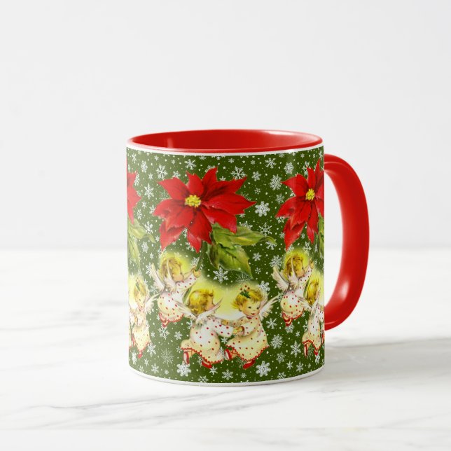 Taza Bailando sobre los ángeles bebés Navidades Mug (Anverso derecho)