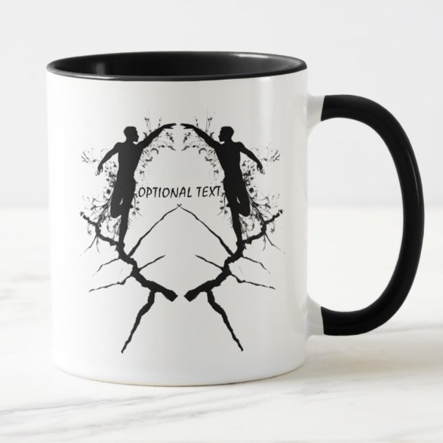 TAZA BAILAR MASCULINO SILHOUETTE (MALE DANCERS SILHOUETTE MUG WITH OPTIONAL TEXT.)