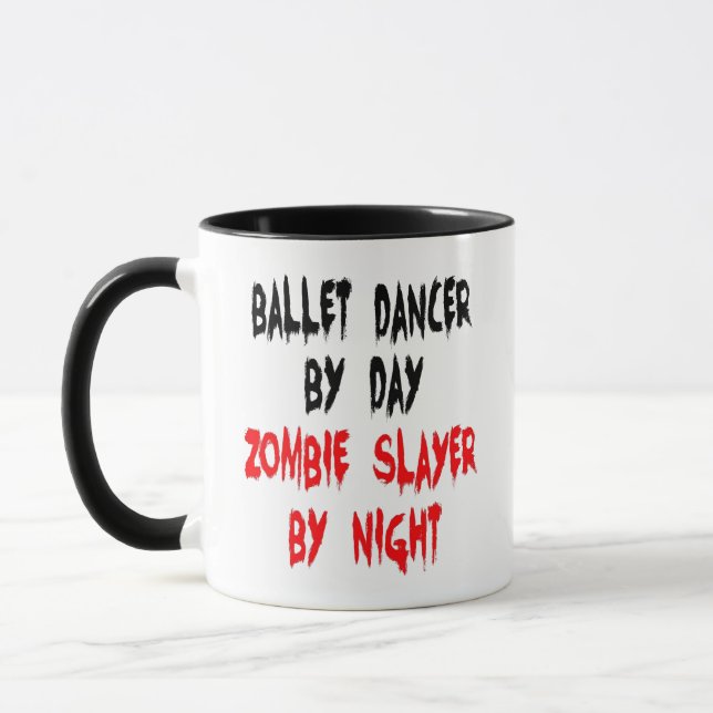 Taza Bailarín de ballet Chiste Zombie (Izquierda)