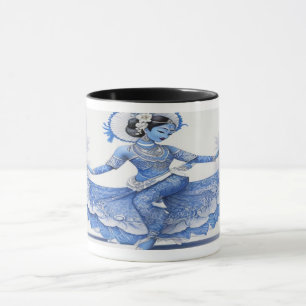 Taza Bailarín exótico en azul delft