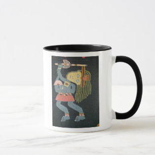 Taza Bailarín tejido de las lanas con el bastón, trib
