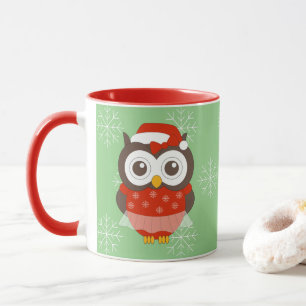 Taza Bailarina Búho Copos de Nieve Navidad illusim