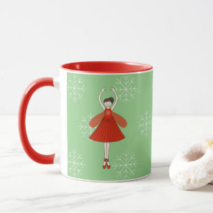 Taza Bailarina Hada Navidad Copos de Nieve illusim