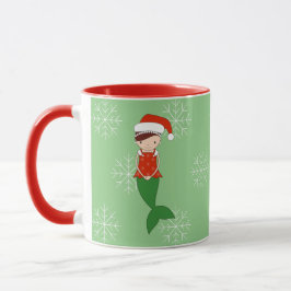 Taza Bailarina Sirena Copos de Nieve de Navidad illusim