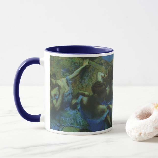 Taza Bailarinas azules de Edgar Degas, impresionismo vi (Con donut)