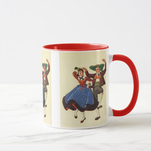 Taza Bailarines tiroleses del vintage, Austria (Derecha)