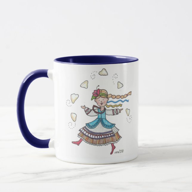 Taza Bailo para Perogies, Pierogies, ucraniano pyrohy (Izquierda)